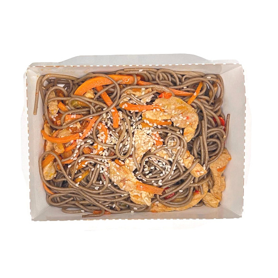 Шеф приготовил «Соба со свининой и овощами» 310 гр.