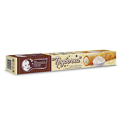 Трубочка вафельная «Завод Пастухова» с молочным кремом и сгущенным молоком 65 гр. 