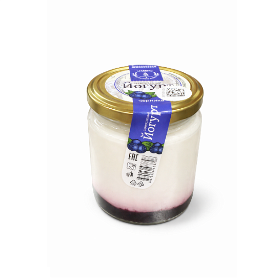 Йогурт термостатный духслойный с черникой (240 г)