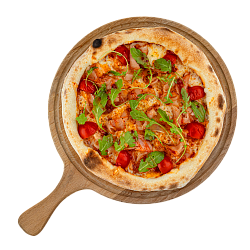 Пицца на тонком тесте «Пастрами»~620 гр.